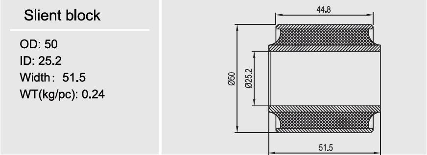 647429.0 CLAAS Chaffer Drive Shaker Bushing 25.2 x 50 x 51.5mm Silent Blocks Arm Rubber(图6)