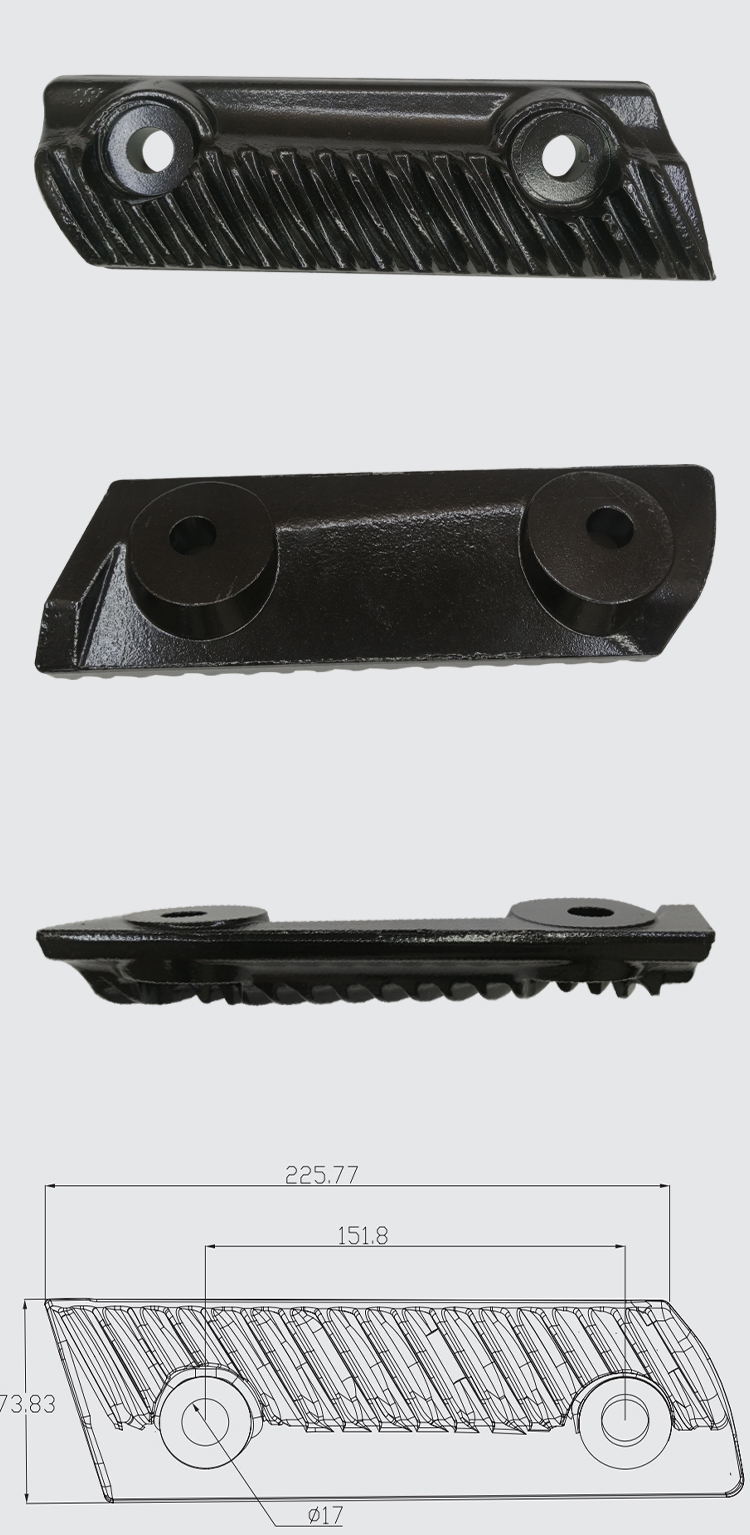 Rotor rasp bar kit for combine harvester parts 1309336C2 278821A2 84164540 9800346 9800347 86503255 86503256 AH216678(图2)