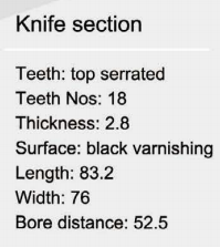 4A1051 (M1-2VD3) Grain head cutter bar knife section for Combine harvester(图3) 4A1051 (M1-2VD3) Grain head cutter bar knife section for Combine harvester(图3)