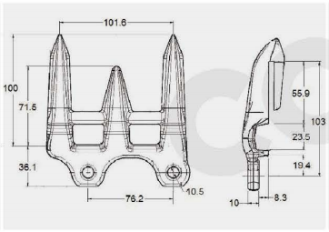 H229537 Combine harvester swather knife guard(图2)