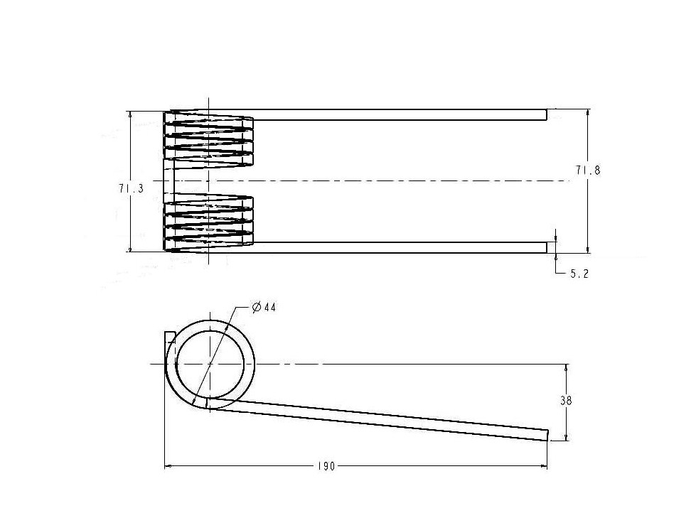 agricultural machinery parts spare steel spring tine for J D baler(图6)