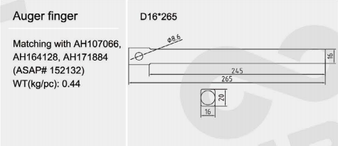 84000121 Auger Retractable Finger for platform(图3)