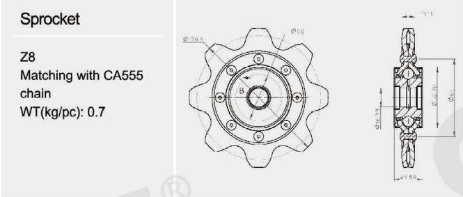 High Quality Wholesale Agricultural for Chain Sprocket 4C1035 (Ah101219)Agricultural Machinery Parts set(图3) High Quality Wholesale Agricultural for Chain Sprocket 4C1035 (Ah101219)Agricultural Machinery Parts set(图3)